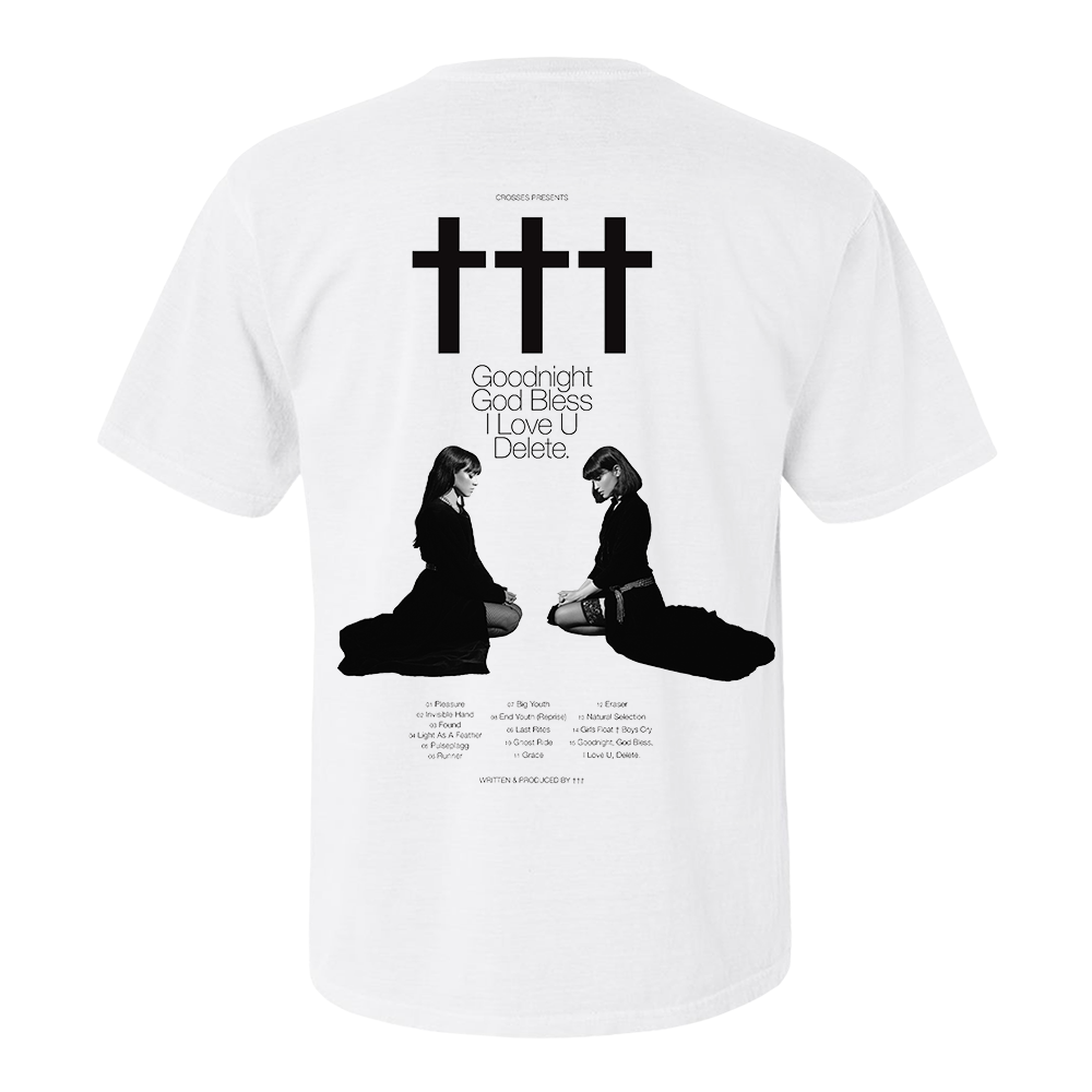 ††† Crosses Rosary White Tee