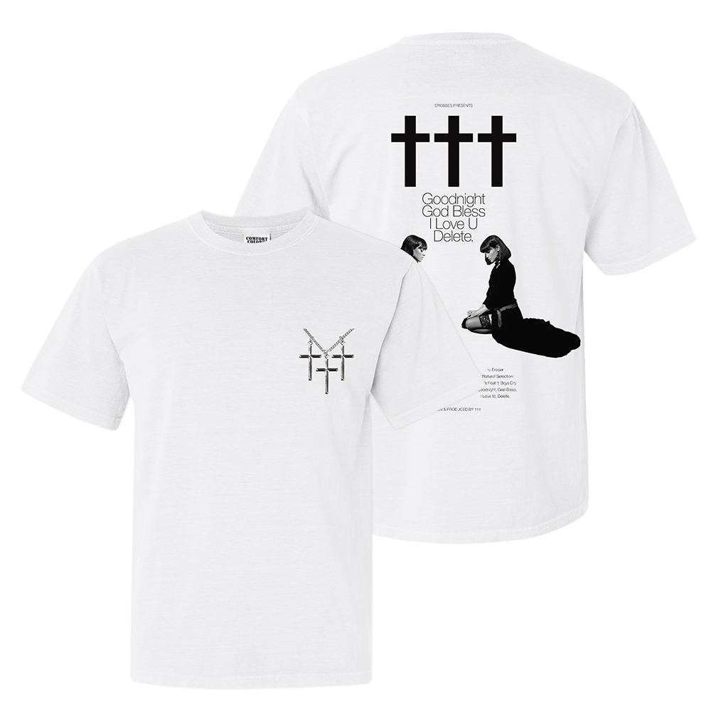 ††† Crosses Rosary White Tee