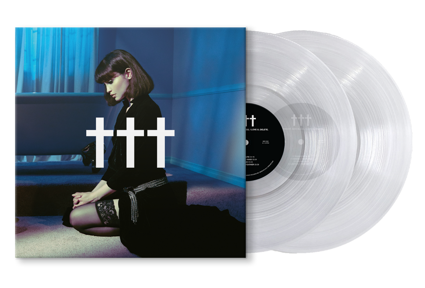 ††† CROSSES GOODNIGHT GOD BLESS I LOVE U DELETE. LIMITED EDITION CLEAR DOUBLE VINYL