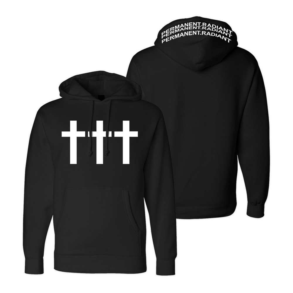 SOLD OUT Permanent Radiant White Print Black Crosses US