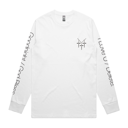 †††  Crosses Rosary White Long Sleeve