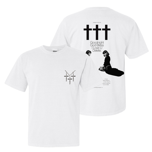 ††† Crosses Rosary White Tee