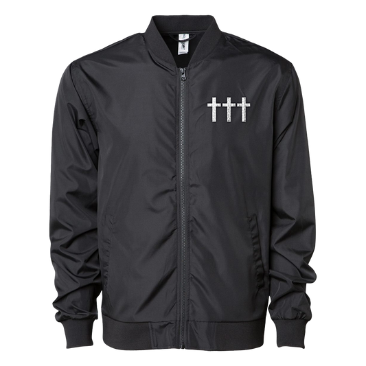 SOLD OUT ††† Embroidered Windbreaker Jacket Black