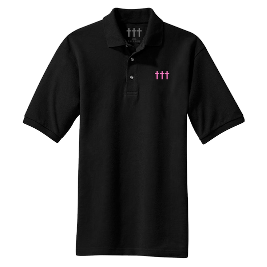 †††  Embroidered Polo Black