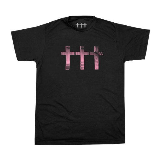 SOLD OUT ††† Pink Crosses Black Tee