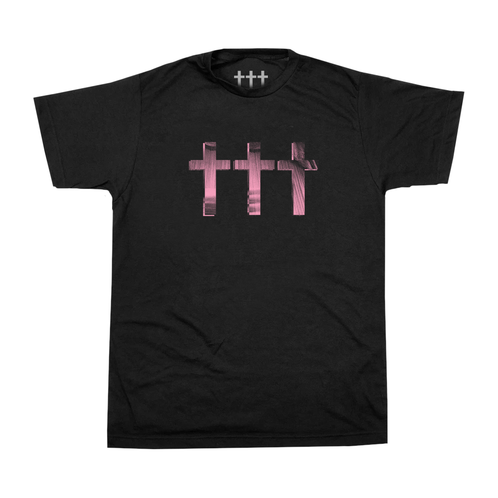 SOLD OUT ††† Pink Crosses Black Tee